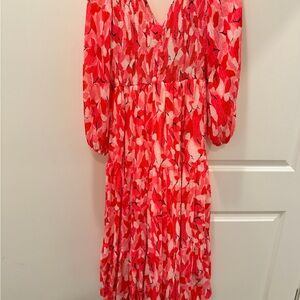 Molly Bracken Vibrant Pink Long Sleeve Dress